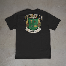 The "[League Name]" Varsity Crest Tee — League Customs, Form BBE-401