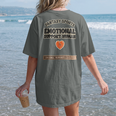 The "[Team Name]'s Emotional Support Human" Tee — League Customs, Form BBE-409